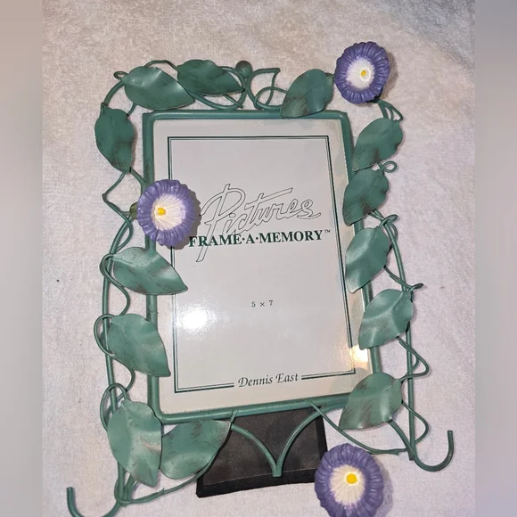 Dennis East Green and Purple Floral Picture Frame - Picture 1 of 5